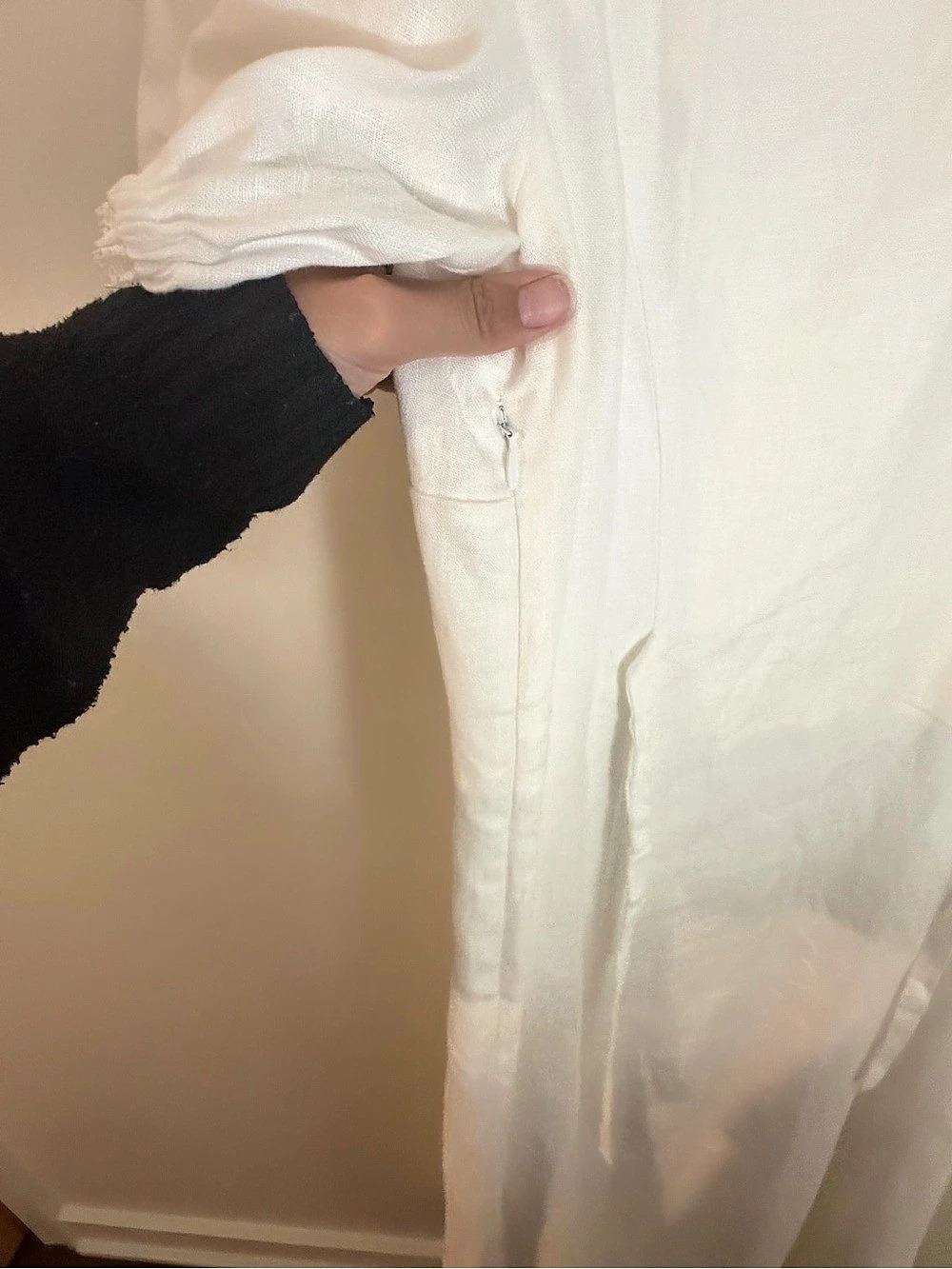 Reformation Linen Dress White Maxi Dress Size Medium - Picture 5 of 8